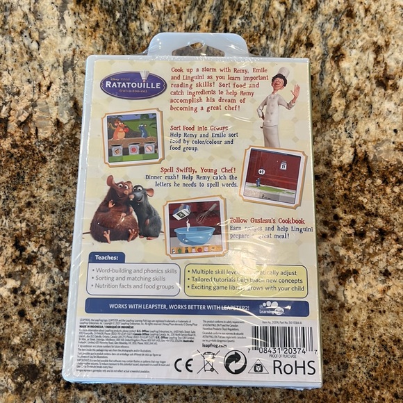 BNWT Leap Frog Leapster Ratatouille learning game - Picture 5 of 8